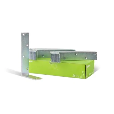 Imagen de Alberts 847890 Escuadra para viga, Galvanizado, pasivado con capa gruesa, 100 x 200 40 mm, Juego de 20