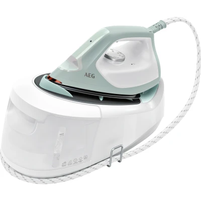 Imagen de AEG ST6 1 4LG Centro de Planchado a vapor, Potencia 2400 W, Depósito Extraíble 1.2 litros, 5 bares presión Sistema Antical, Suela Acero Inoxidable Anodizado, Verde y Blanco