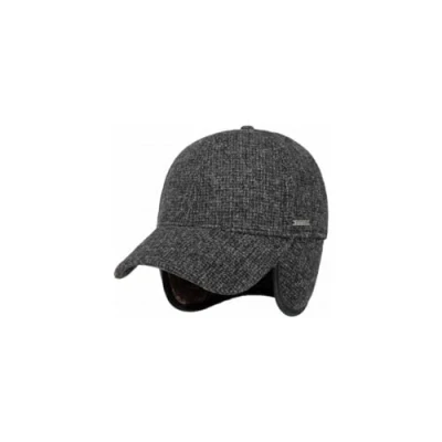 Imagen de Stetson Gorra con Orejeras Vilson Wool Hombre de Lana béisbol Invierno Cerrado por atrás, Visera, Orejeras, Forro otoño/Invierno M (56 57 cm) Antracita
