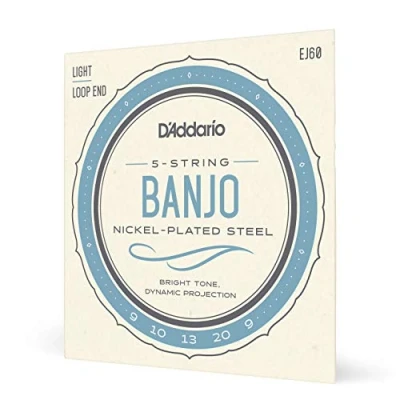 Imagen de D’Addario EJ60. Cuerdas para banjo de 5 cuerdas, níquel, calibre fino, 9 20