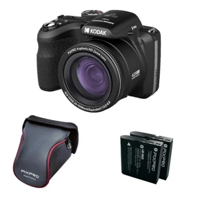 Imagen de KODAK Pixpro Astro Zoom AZ426 Cámara de Puente Digital, óptico 42X, Gran Angular 24 mm, 20 megapíxeles, 3 LCD, vídeo Full HD 1080p, batería Iones Litio Negro