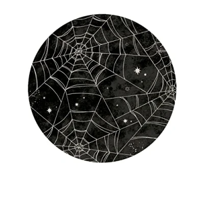 Imagen de amscan 8 Platos de cartón telaraña 23 cm Negro