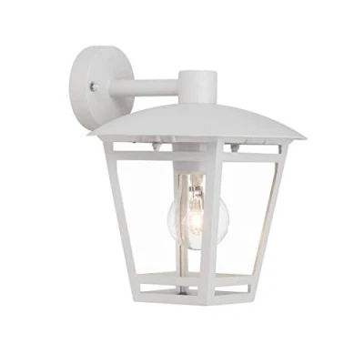Imagen de Brilliant AG 42382/05 Lámpara de pared para exteriores (E27, 40 W, metal/cristal blanco