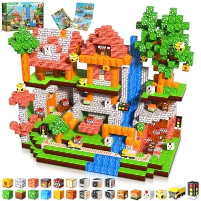 Imagen de bloques magnéticos 150 de construcción Road Forest cubos Juguetes para regalos cumpleaños Montessori niños pequeños
