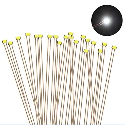 Imagen de Evemodel C0402W 20piezas precableado cobre micro 0.1mm LED SMD BLANCO 0402 NUEVO