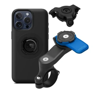 Imagen de Quad Lock Kit de Soporte móvil Moto para Manillar con Amortiguador Vibraciones y Funda mag iPhone 15 Pro MAX