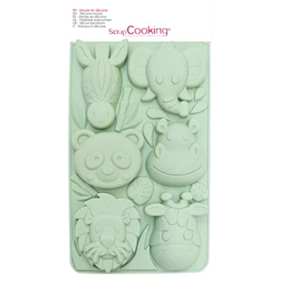 Imagen de ScrapCooking 3166 Molde de silicona para animales la selva, color verde