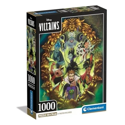 Imagen de Clementoni Classic Disney Villains Puzzle De 1000 Piezas, Rompecabezas Adultos, Entretenimento, 39812, Multicolor