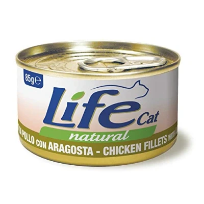 Imagen de Life Cat Natural Filetes de Pollo y Langosta, Lata 85 g
