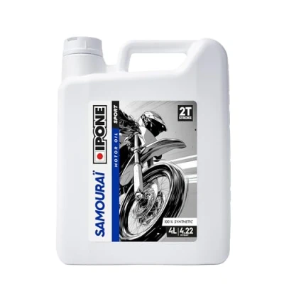 Imagen de IPONE Aceite Motor Moto 2 Tiempos Samourai Racing 100% Sintético con Esteres Alto Rendimiento Bidón 4 litros