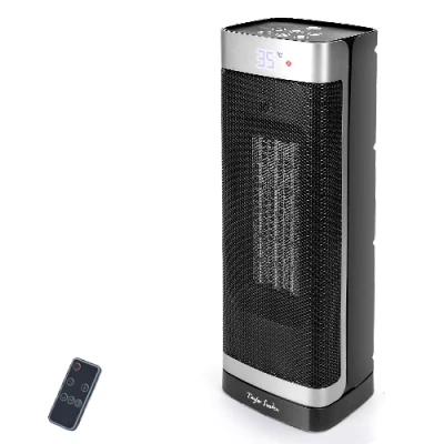 Imagen de Taylor Swoden Fiery Pro Calefactor cerámico PTC, 2000W con mando a distancia, pantalla LED, temporizador 24H, oscilante 70º, 3 velocidades y modo ECO. Calentamiento rápido dormitorios, despachos etc