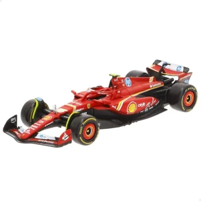 Imagen de BBURAGO Ferrari SF 24 Charles Leclerc #16 2024 a Escala 1:43, Color Rojo, 4893993368440