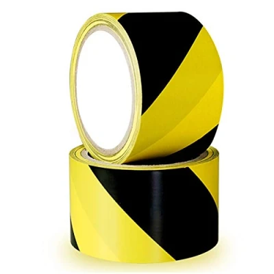 Imagen de Cintas de seguridad (2 unidades, 70 mm x 20 m), color negro y amarillo