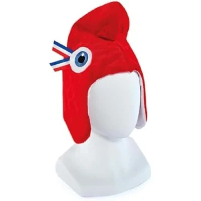 Imagen de Doudou et Compagnie Gorro Phryge para mascotas oficial de los Juegos Olímpicos y Paralímpicos París 2024 Rojo talla S Desde el nacimiento Fabricado en Francia JO2430