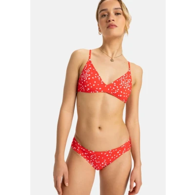 Imagen de Roxy PT Beach Classics Moderate Bajo Dos Piezas, Poppy Red Dancing Ditsy Swim, XL Women&#039;s