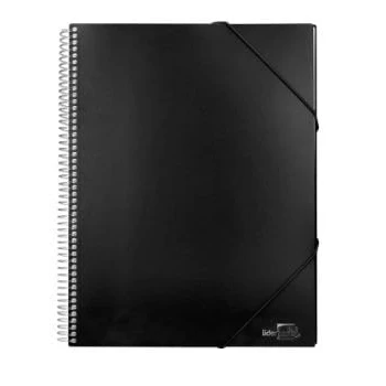 Imagen de Carpeta liderpapel escaparate con espiral 80 fundas polipropileno din a4 negro