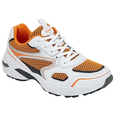 Imagen de Scholl Sprinter Plus, Zapatillas Deportivas Mujer, Blanco y Naranja, 38 EU