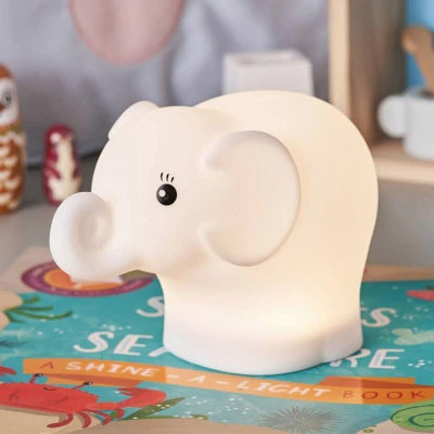 Imagen de Pauleen Elefante 48234 Night Elephant Luz Nocturna para niños con batería LED habitación Infantil Cambio de Color Silicona sin BPA