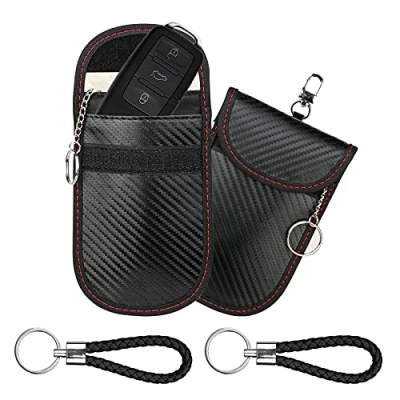 Imagen de 2PCS Protección RFID Para Llaves de Coche, Blindaje Llave, Bloqueo Señal Seguridad, Llave sin Bloqueador Faraday Moto y Ingreso