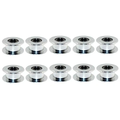 Imagen de 3Dman GT2 20 Toothless Bore 5mm Aluminum Timing Belt Idler Pulley for 3D Printer 6mm Width (Pack of 10pcs)
