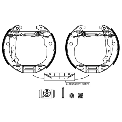 Imagen de TEXTAR Shoe Kit Pro 84067201 frenos, disco de tambor con cilindro freno rueda, accionador CITROËN: Berlingo / First I Furgón