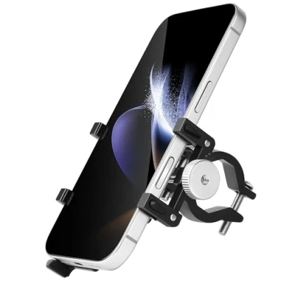 Imagen de Homoto Soporte para teléfono móvil Bicicleta, de Ajustable Metal teléfonos Inteligentes 3,5 6,5 Pulgadas, Marco Bicicleta