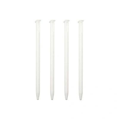 Imagen de 4 lápices capacitivos de repuesto para pantalla táctil, color blanco, compatibles con Nintendo New 3DS (nueva versión más pequeña)