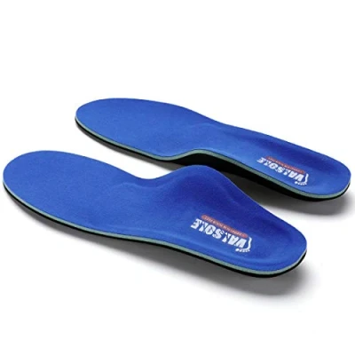 Imagen de VALSOLE Plantillas Ortopédicas soportes de arco y talones la absorción choque para el dolor talón, pie plano, Fascitis Plantar, rodilla espalda (47 48 EU (305mm), V107C Azul)