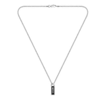 Imagen de BOSS Kassy Emblem Collar silvercoloured, Hombre, Talla: One Size, Silver coloured