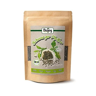 Imagen de Biojoy Pimienta negra en grano BÍO (250 g), entera y seca, sin aditivos, para molino, gourmet (Piper nigrum)