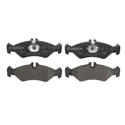 Imagen de BOSCH 0 986 424 463 Juego de pastillas freno Low Metallic con instrucciones montaje, Chapa antichirridos, clip émbolo