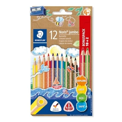 Imagen de STAEDTLER Noris Club 128 NC12P1. Lápices de colores. Caja con 12 unidades y sacapuntas