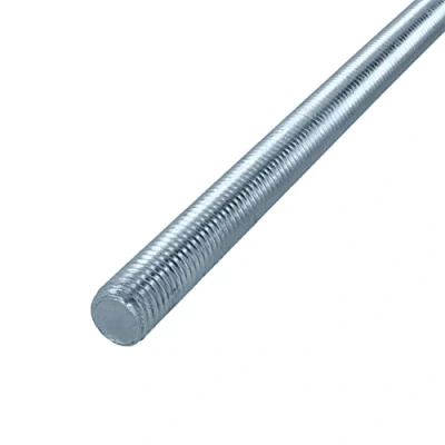 Imagen de HELPMATE Varilla roscada M10 x 330 mm de acero galvanizado 10 unidades varillas roscadas métricas completas Perno roscado con clase resistencia 4.8 DIN 976