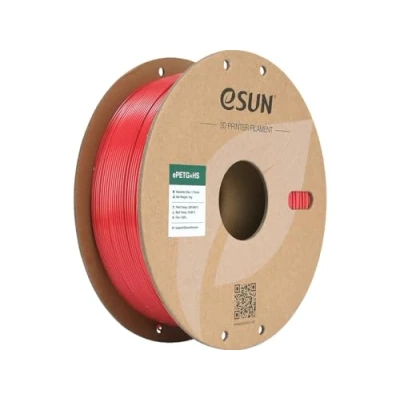 Imagen de eSUN PETG Filamento 1.75mm, ePETG+HS de Alta Velocidad, Precisión Dimensional +/ 0.05mm, Carrete 1KG (2.2 LBS) para Impresión 3D Rápida,Rojo Sólido