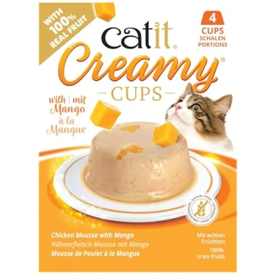 Imagen de Golosina para Gatos Catit Creamy Cups, Pollo con Mango, 4x25g