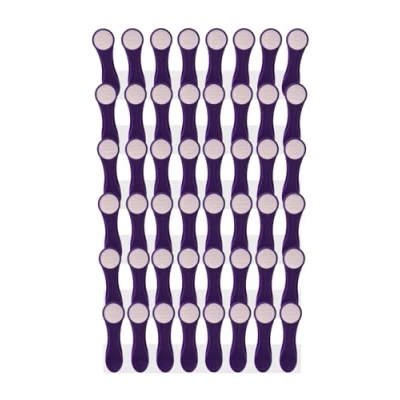 Imagen de 48 pinzas para la ropa con muelles de compresión acero inoxidable y tacto suave, color lila blanco