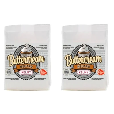Imagen de PREPARADO &quot;BUTTERCREAM&quot; (CREMA MANTEQUILLA) KELMY 300 G (2 UNIDADES) (500 G, Neutro)