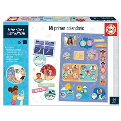 Imagen de Educa Aprender es Divertido Mi Primer Calendario, Juego Educativo Infantil Donde los peques aprenderán A coger hábitos y rutinas, Partir de 4 años (19098)