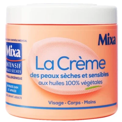 Imagen de Mixa Intensif Peaux Sèches la Crème des Sèches/Sensibles aux Huiles 100% Végétales 400 ml D3636100