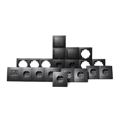Imagen de MC POWER FLAIR Juego de enchufes e interruptores pared I Confort 23 piezas antracita, mate