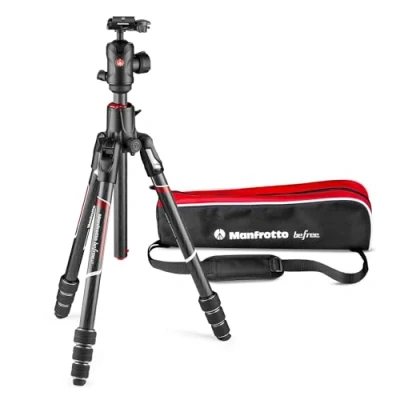 Imagen de Manfrotto MKBFRC4GTXP BH Befree Trípode GT XPRO (rótula central 496, sistema de bloqueo M, columna 90 grados, zapata 200PL PRO para DSLR y CSC con objetivo largo, macro, fibra carbono)