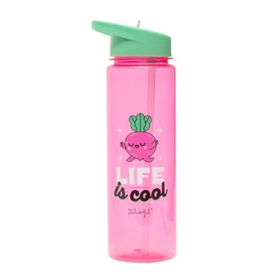 Imagen de Mr. Wonderful Botella Remolacha Life is cool de Tritán libre BPA con Cierre Hermético y muy Ligera Capacidad 600 ml