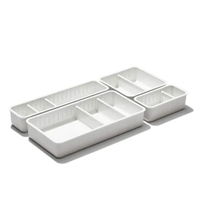 Imagen de OXO Good Grips Cajón de baño ajustable con separadores extraíbles, juego completo 4 piezas
