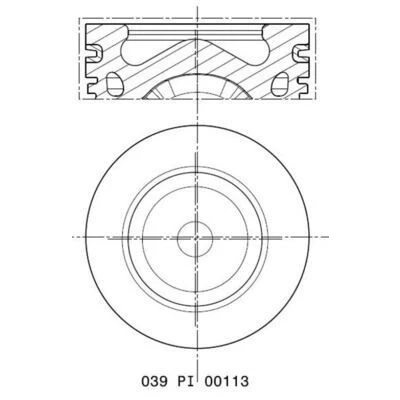 Imagen de Pistón MAHLE ORIGINAL 039 PI 00113 000
