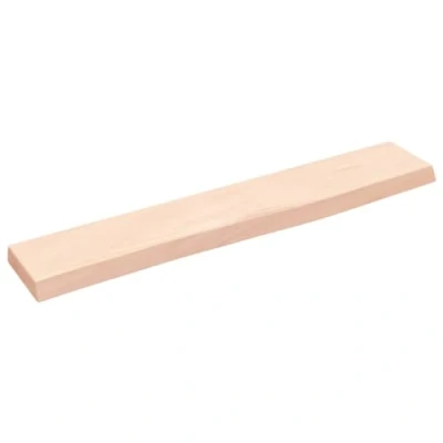 Imagen de vidaXL Estante de Pared Madera Maciza Roble sin Tratar 60x10x2 cm, almacenaje, Madera, Tablero estantería