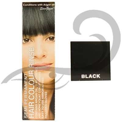 Imagen de color de cabello semi permanente natural negro, contiene D Pathenol (Pro Vitamina B5), extracto argán y Honeyquat para acondicionar el cabello.