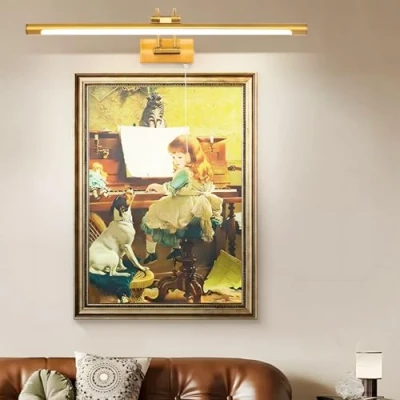 Imagen de TYhogar Lámpara De Espejo Baño Led 60cm 12W 1320LM Aplique Luz para Con Interruptor y Brazo Doblado Giratorio Pared Gabinete Iluminación