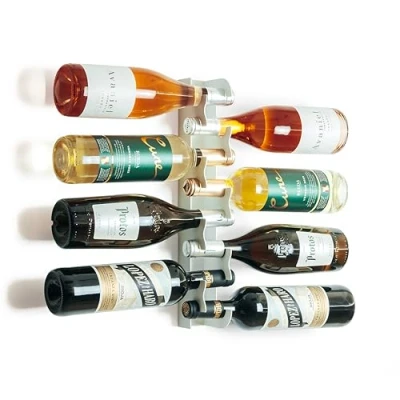 Imagen de etterr Botellero Vino. Mueble Cocina, Decoracion Pared, Estanteria Accesorios Vino, botellero, Vino Soporte (1, Blanco)