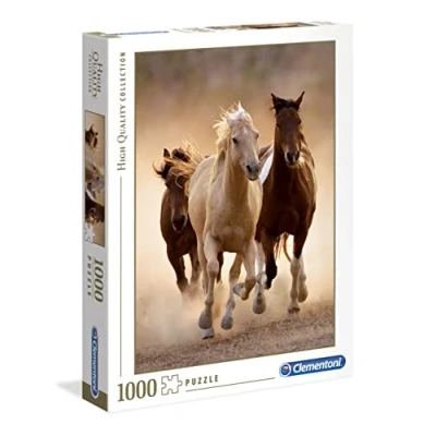 Imagen de Clementoni Puzzle de 1000 piezas, High Quality, diseño Running Horses (391684)