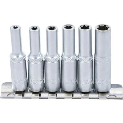 Imagen de BGS 6403 Juego de llaves vaso E Torx, largas entrada 6,3 mm (1/4&quot;) E4 E10 6 piezas